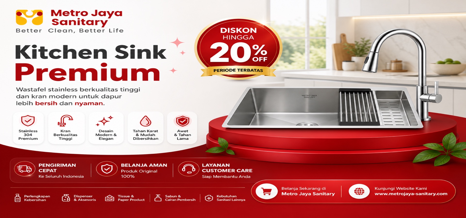 Toko Metro Jaya Sanitary — E-Commerce Sanitary Store
